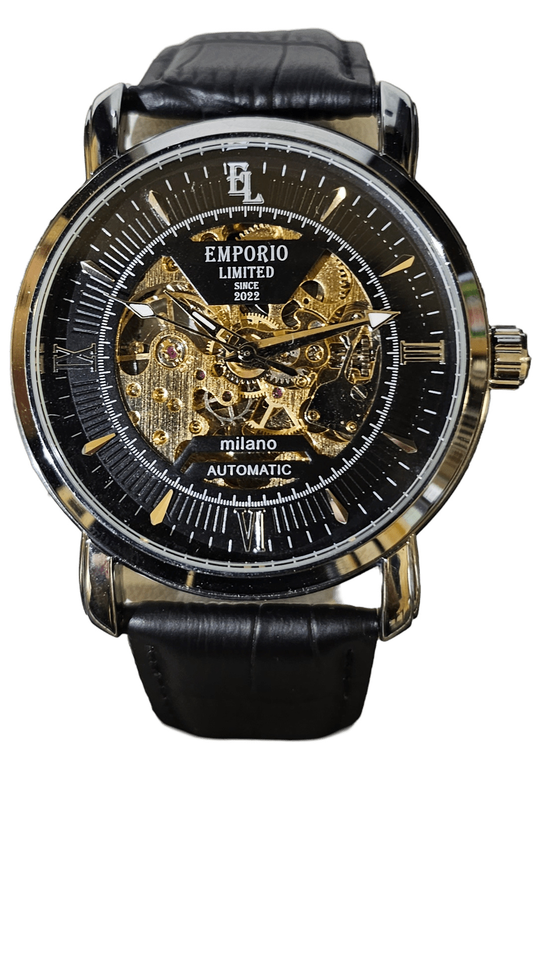 Emporio Limited - Orologio Automatico Milano Nero/Argento/Oro - 1292 Emporio Limited - Orologio Automatico Milano Nero/Argento/Oro - 1292